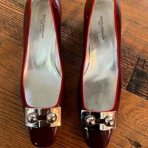 COPY - Dolce and Gabbana red and silver shoes